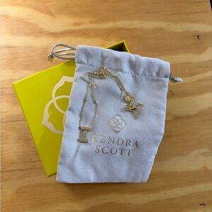 Kendra Scott Gold Initial Necklace with Pouch